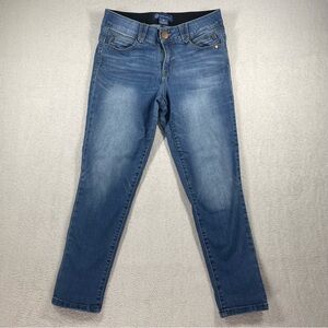 Democracy Jeans Womens 8 Blue Skinny Ab Solution Stretch Distressed Denim